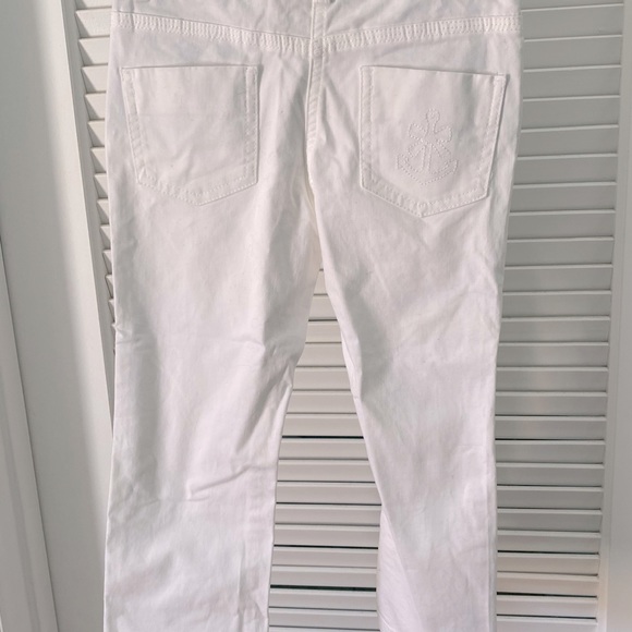 NWT Jacadi White Jeans with Anchor stitching 4T - Picture 1 of 4